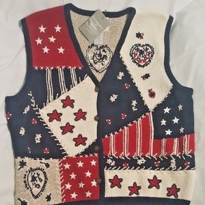 Christopher & Banks Women's Americana Knit Vest